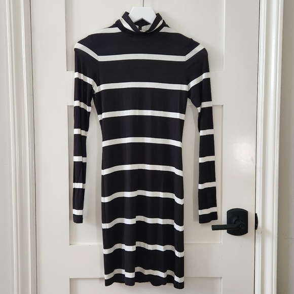 Alice + Olivia Delora Mock Neck Mini Dress, Size XS - Picture 7 of 10